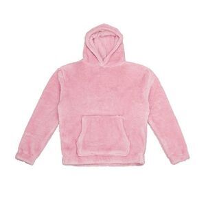 Brand Lab Unisex Adult Fluffy Fleece Hoodie / Blush Pink